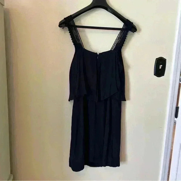 Anthropologie Maeve Navy Blue Crochet Tiered Layered Tisana Dress - Picture 4 of 9